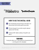 Preview for 1 page of iDataLink Maestro aHD2 Install Manual