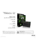 iDataLink maestro Rr ADS-RR-FOR01-DS-IG-EN Install Manual предпросмотр