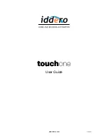 Iddero Touchone User Manual preview