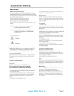 Preview for 2 page of Ideal Air 700890 Installation & Operation Manual