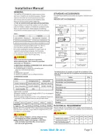 Preview for 4 page of Ideal Air 700890 Installation & Operation Manual