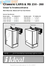 Ideal Boilers Classic LX RS 230 User Instructions preview