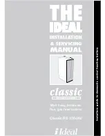 Ideal Boilers Classic RS 300 Installation & Servicing Manual preview