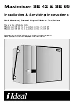 Ideal Boilers Maximiser SE 42 Installation & Servicing Instructions Manual предпросмотр