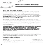 Preview for 28 page of Ideal Living AquaTru Carafe Owner'S Manual