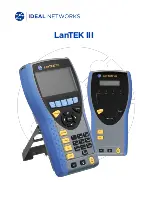 Предварительный просмотр 1 страницы IDEAL Networks LanTEK III Manual