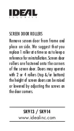 Preview for 1 page of Ideal Security SK913 Manual