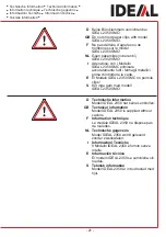 Предварительный просмотр 21 страницы IDEAL 2402 Operating Instructions Manual