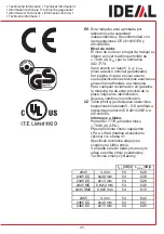 Предварительный просмотр 41 страницы IDEAL 2445 CC Oil Operating Instructions Manual