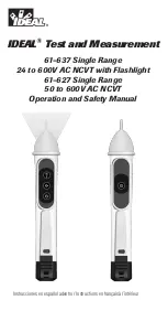 Preview for 1 page of IDEAL 61-637 Operation And Safety Manual