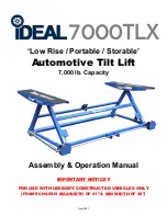 Preview for 1 page of IDEAL 7000TLX Assembly & Operation Manual