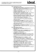 Предварительный просмотр 18 страницы IDEAL AP0015 Operating Instructions Manual