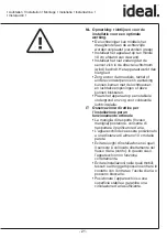 Предварительный просмотр 22 страницы IDEAL AP0015 Operating Instructions Manual