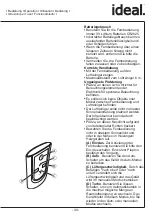 Предварительный просмотр 34 страницы IDEAL AP0015 Operating Instructions Manual