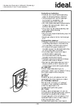 Предварительный просмотр 40 страницы IDEAL AP0015 Operating Instructions Manual