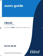 IDEAL classic HE15P User Manual preview