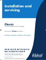 Preview for 1 page of IDEAL Classic SE12 FF Installation And Servicing Manual