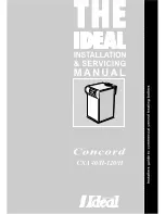 IDEAL Concord CXA 40/H Installation & Servicing Manual preview