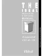 IDEAL Concord CXS 40 Installation & Servicing Manual preview