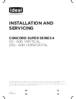 Preview for 1 page of IDEAL Concord Super Series 4 50 V Installation And Servicing