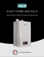 IDEAL EXALT Combi 155 Quick Reference Boiler Piping And Wiring Manual preview