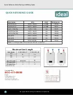 Preview for 20 page of IDEAL EXALT COMBI Quick Reference