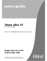 Preview for 1 page of IDEAL imax plus iii F145 User Manual