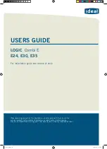 Preview for 1 page of IDEAL LOGIC Combi E User Manual