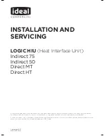 IDEAL LOGIC HIU Direct HT Installation And Servicing preview