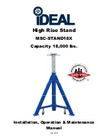 IDEAL MSC-STAND18X Installation, Operation & Maintenance Manual preview