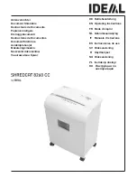 IDEAL Shredcat 8260 CC Operating Instructions Manual preview