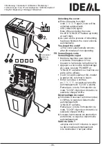 Предварительный просмотр 35 страницы IDEAL SHREDCAT 8283 CC Operating Instructions Manual