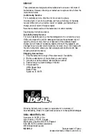 Preview for 8 page of IDEAL Super Series 4 Operating Instructions Manual