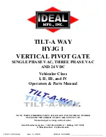 IDEAL TILT-A WAY HYJG 1 Operator'S & Parts Manual preview