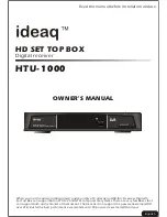 ideaq HTU-1000 Owner'S Manual предпросмотр