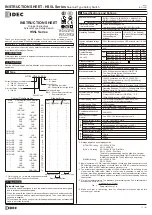 IDEC HS5L Series Instruction Sheet preview