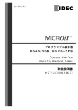 Preview for 1 page of IDEC Micro HG2G-5F Series Instruction Sheet