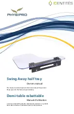 Предварительный просмотр 1 страницы identités PHYSIPRO Swing Away half tray Owner'S Manual