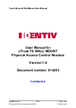 Identiv uTrust TouchSecure Wall Mount User Manual preview