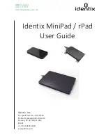 Identix rPad User Manual preview