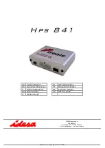 Preview for 1 page of IDESA ideTronic HPS 841 Using Instructions