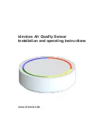 Предварительный просмотр 1 страницы iDevices Air Quality Sensor Installation And Operating Instructions Manual