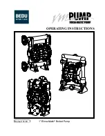 Preview for 1 page of Idex BEDU POMPEN VERSA-MATIC PUMP Elima-Matic E1PP5 5T... Operating Instructions Manual