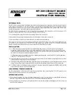 Предварительный просмотр 1 страницы Idex KNIGHT MT-300 Instruction Manual