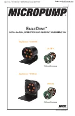 Preview for 1 page of Idex MICROPUMP EagleDrive DEMSE Installation, Operation And Warranty Information