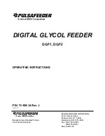 Idex PULSAFEEDER DGF1 Operating Instructions Manual предпросмотр