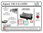 Preview for 2 page of idi Aspect 100-4 Q-CARD Manual