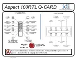 Preview for 2 page of idi Aspect 100RTL Q-CARD Operator'S Manual