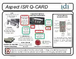 Preview for 2 page of idi Aspect ISR Q-CARD Operator'S Manual