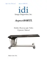 Preview for 1 page of idi Aspect100RTL Operator'S Manual